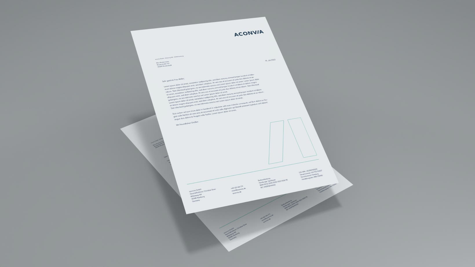 Aconvia, Briefbogen