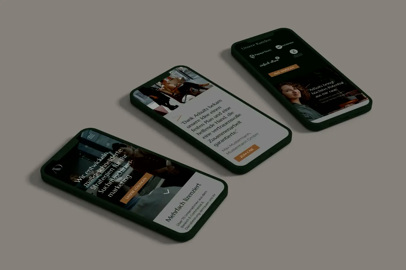 AdSuits, mobile Website