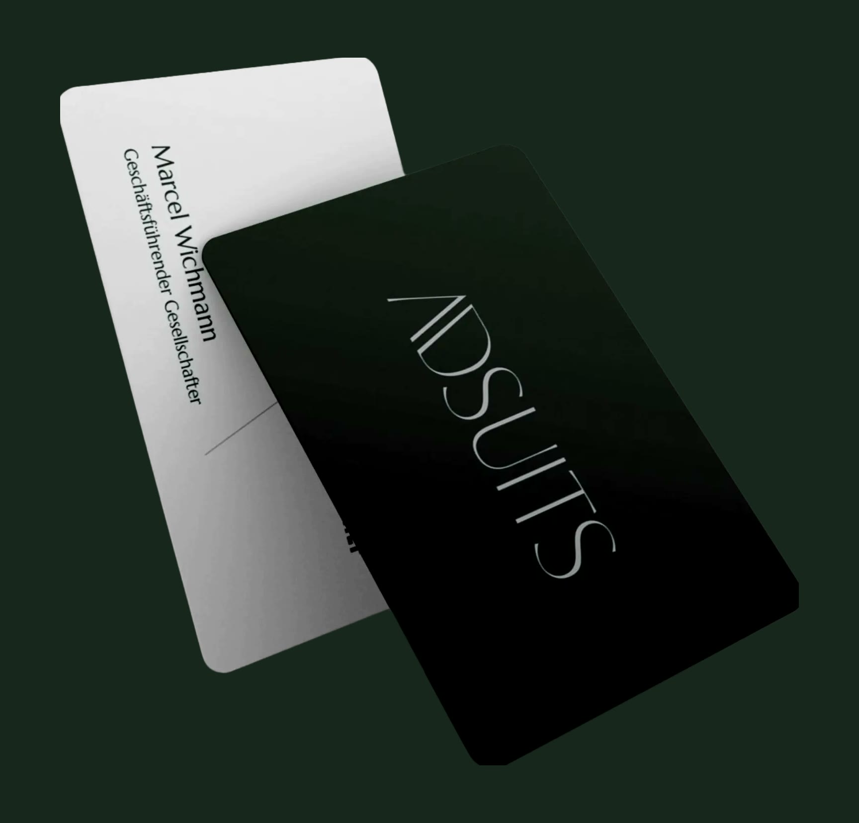 AdSuits, Visitenkarten mit Monogramm