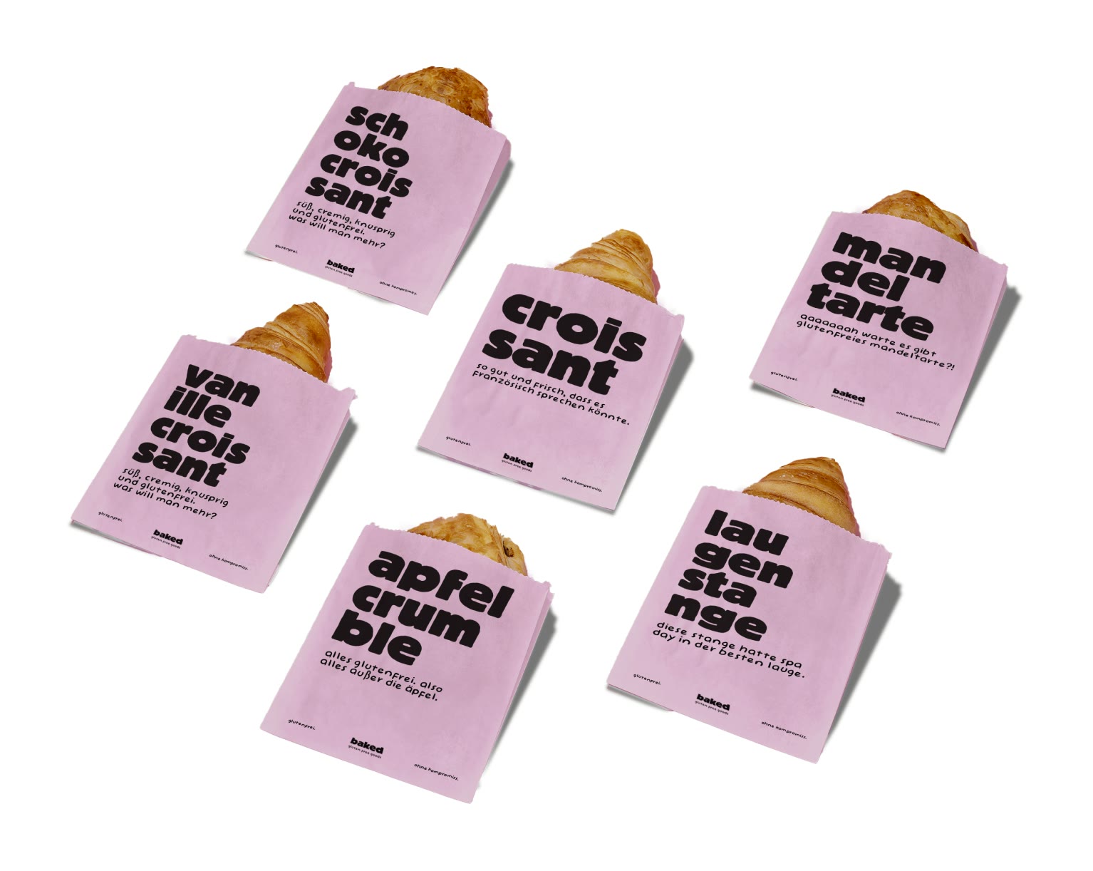 Baked, Verpackungen für Croissants und Gebäck