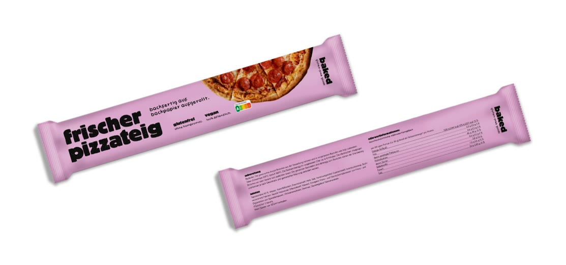 Baked, Verpackung frischer Pizzateig