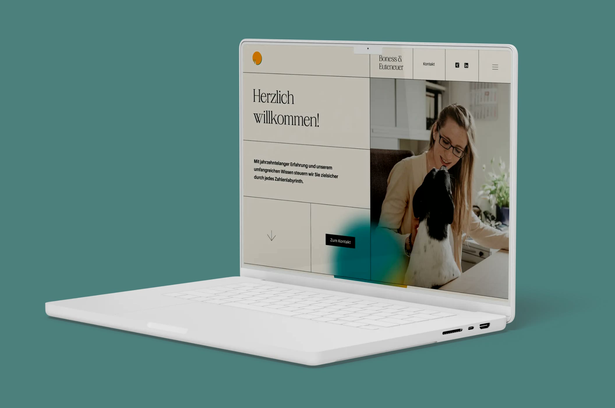 Boneß & Euteneuer, Website auf dem Laptop