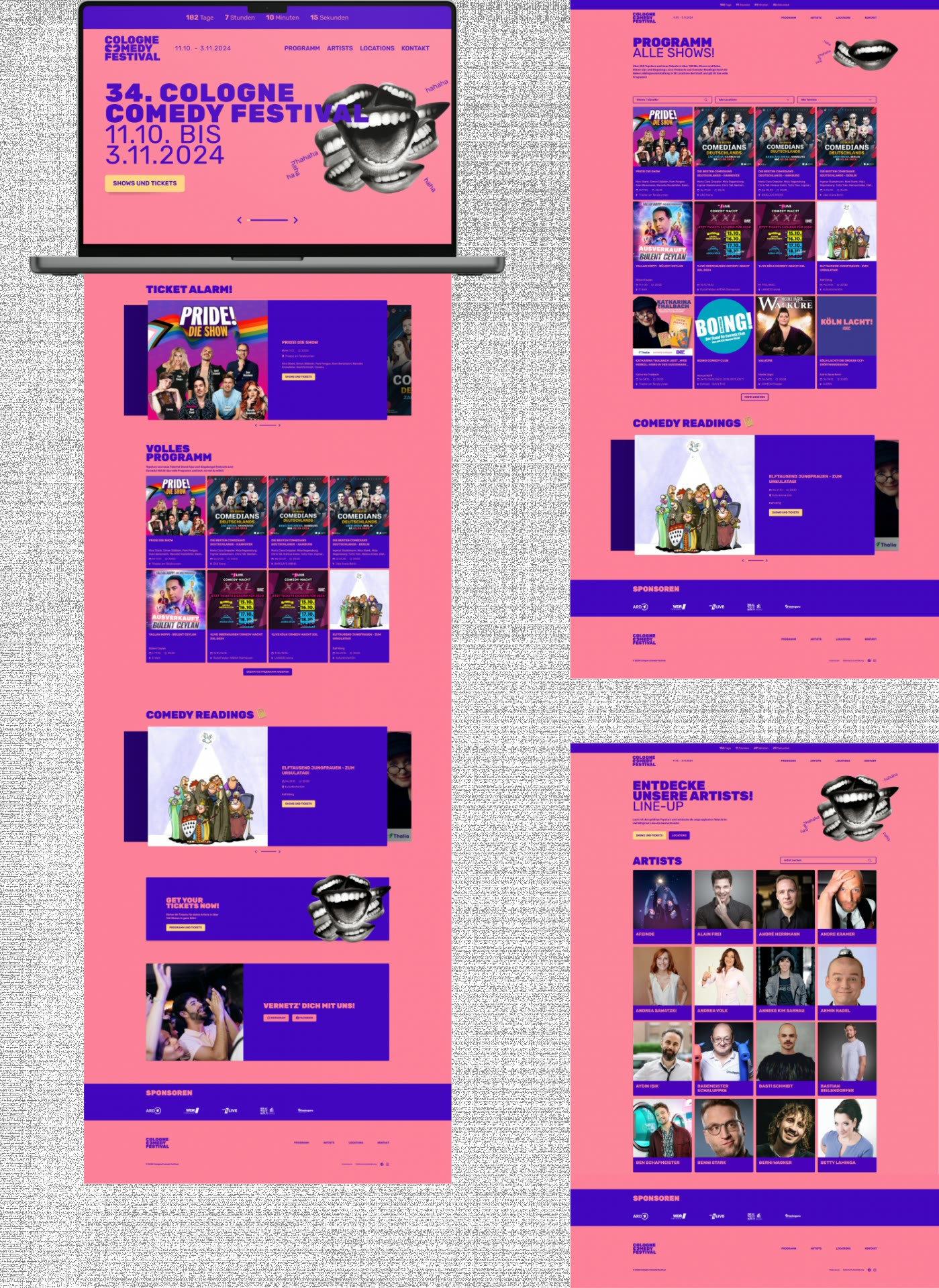 Cologne Comedy Festival, Website