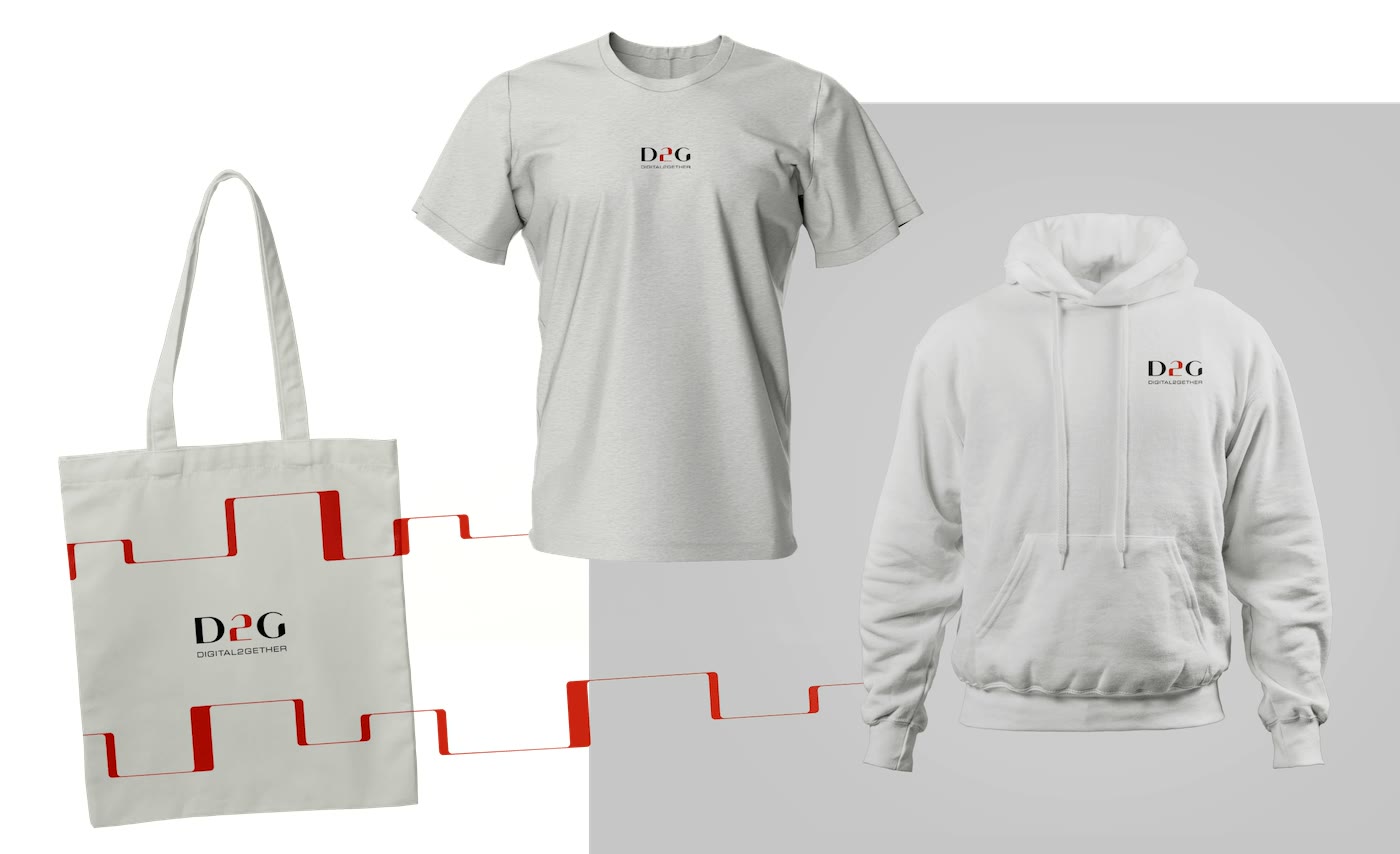 Digital2gether, Tasche, T-Shirt und Hoodie