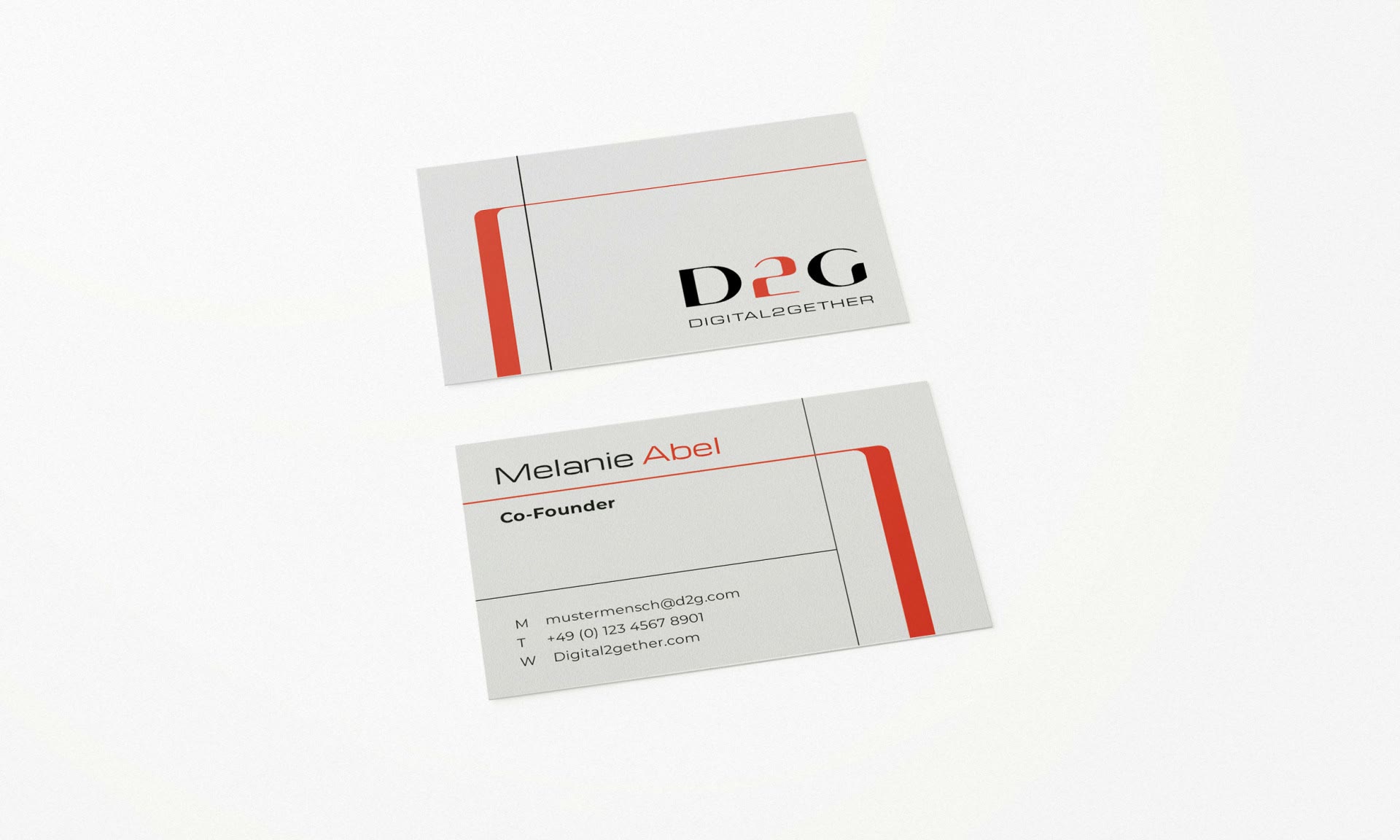 Digital2gether, Visitenkarten