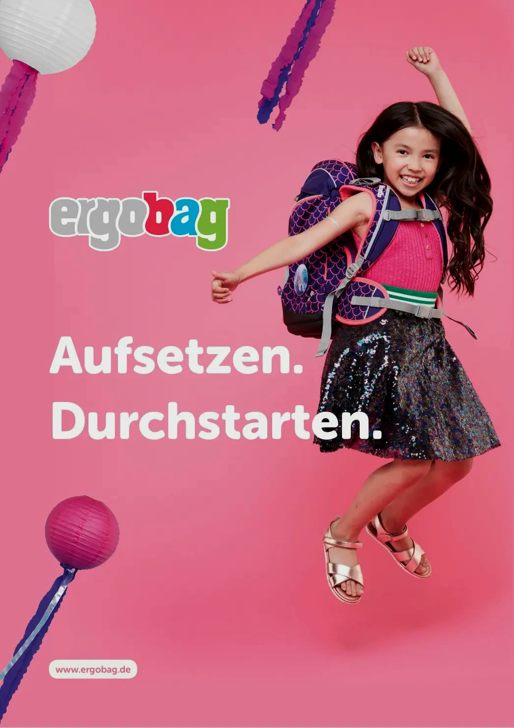 ergobag, Plakat „Aufsetzen. Durchstarten.“