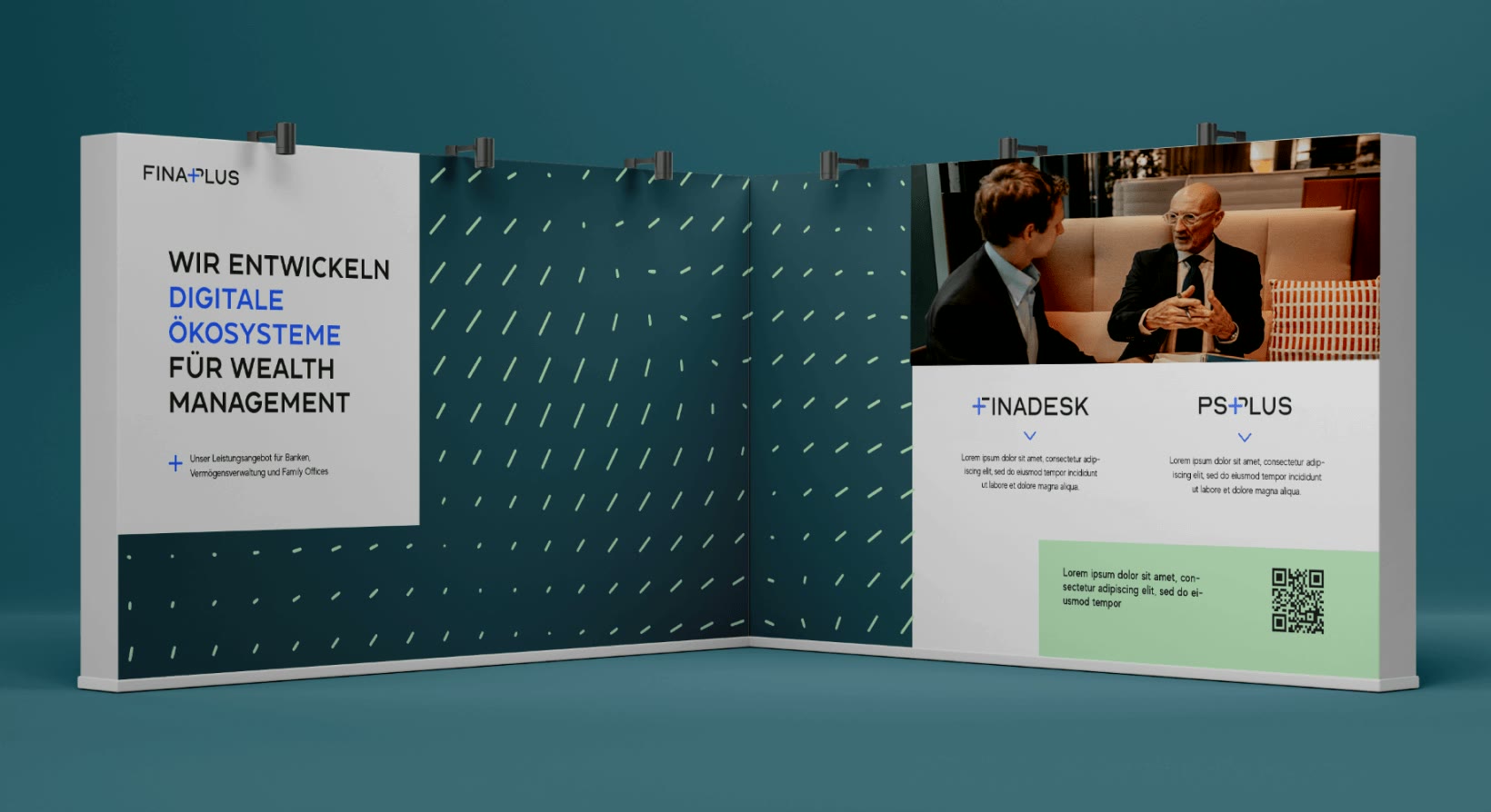 Finaplus, Messestand