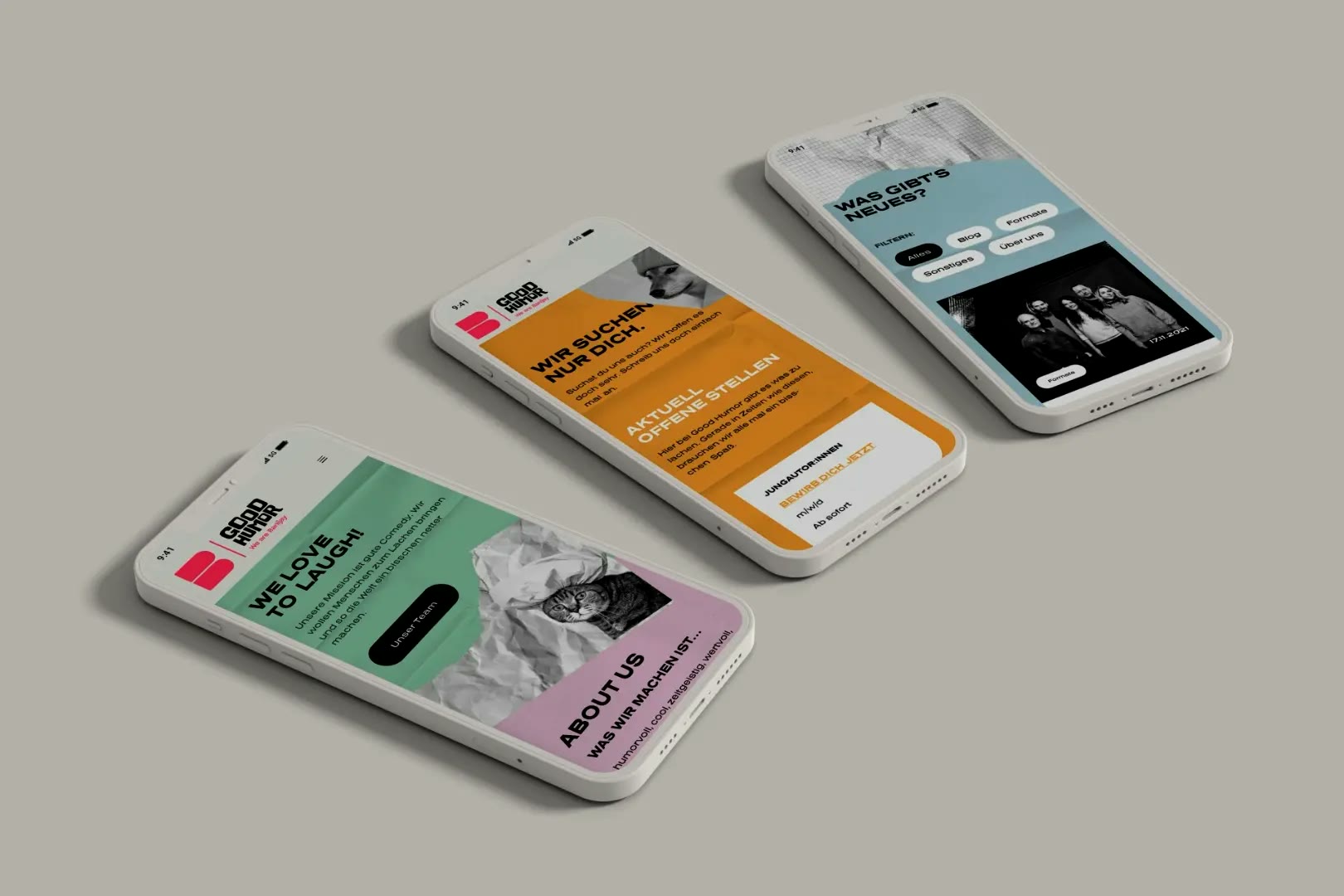 Good Humor, Website auf dem Smartphone