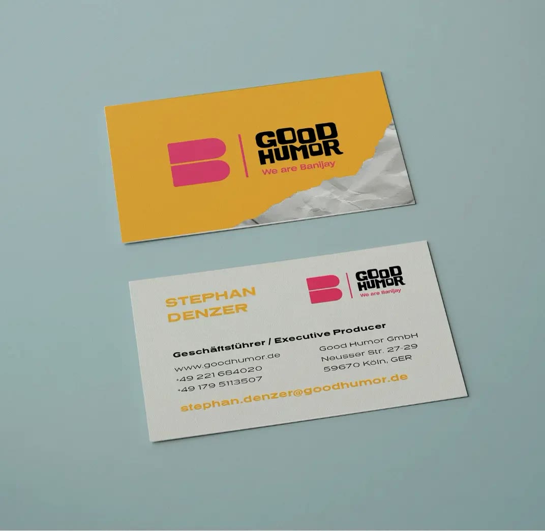 Good Humor, Visitenkarten in Gelb