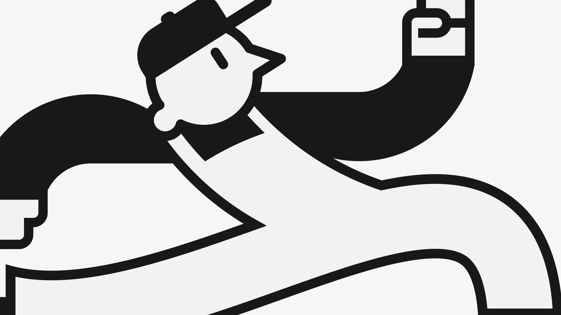 Detail der goSchneider Markenfigur mit Smartphone