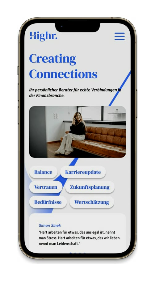 Highr. mobile Website