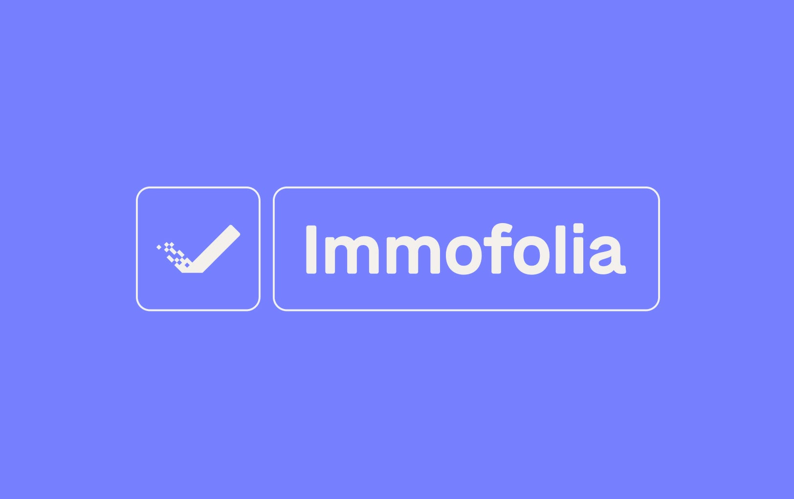 Immofolia, Logo auf Blau