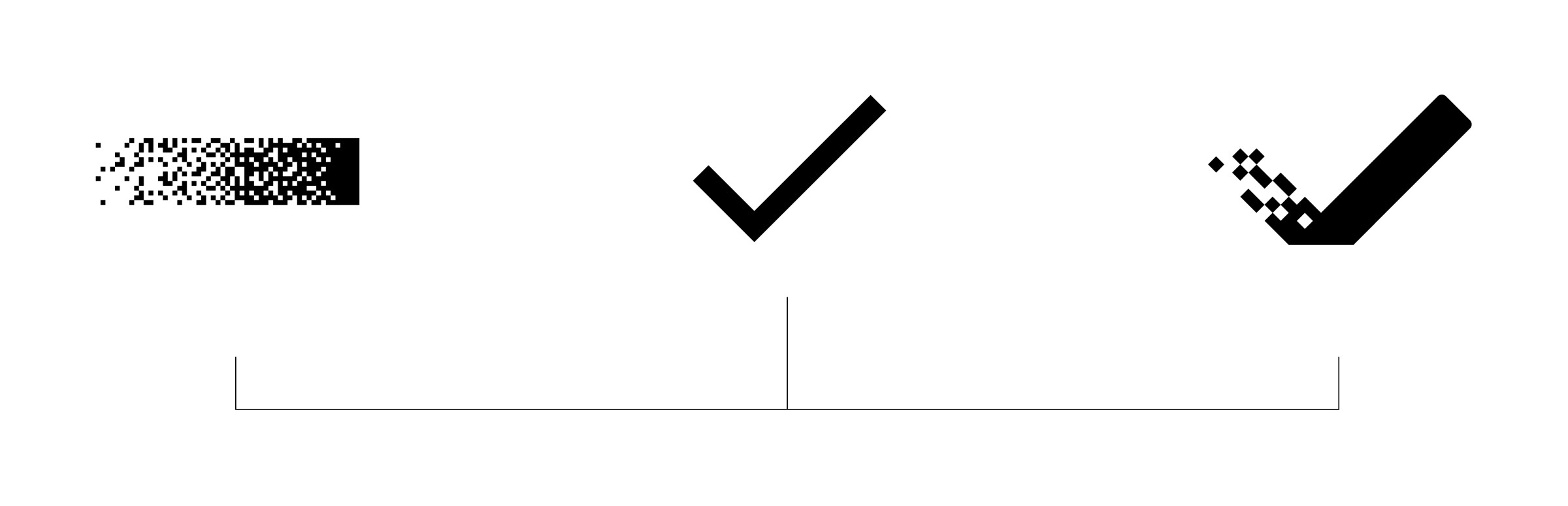 Immofolia, Logo-System: vom Pixel-Faden zum Check