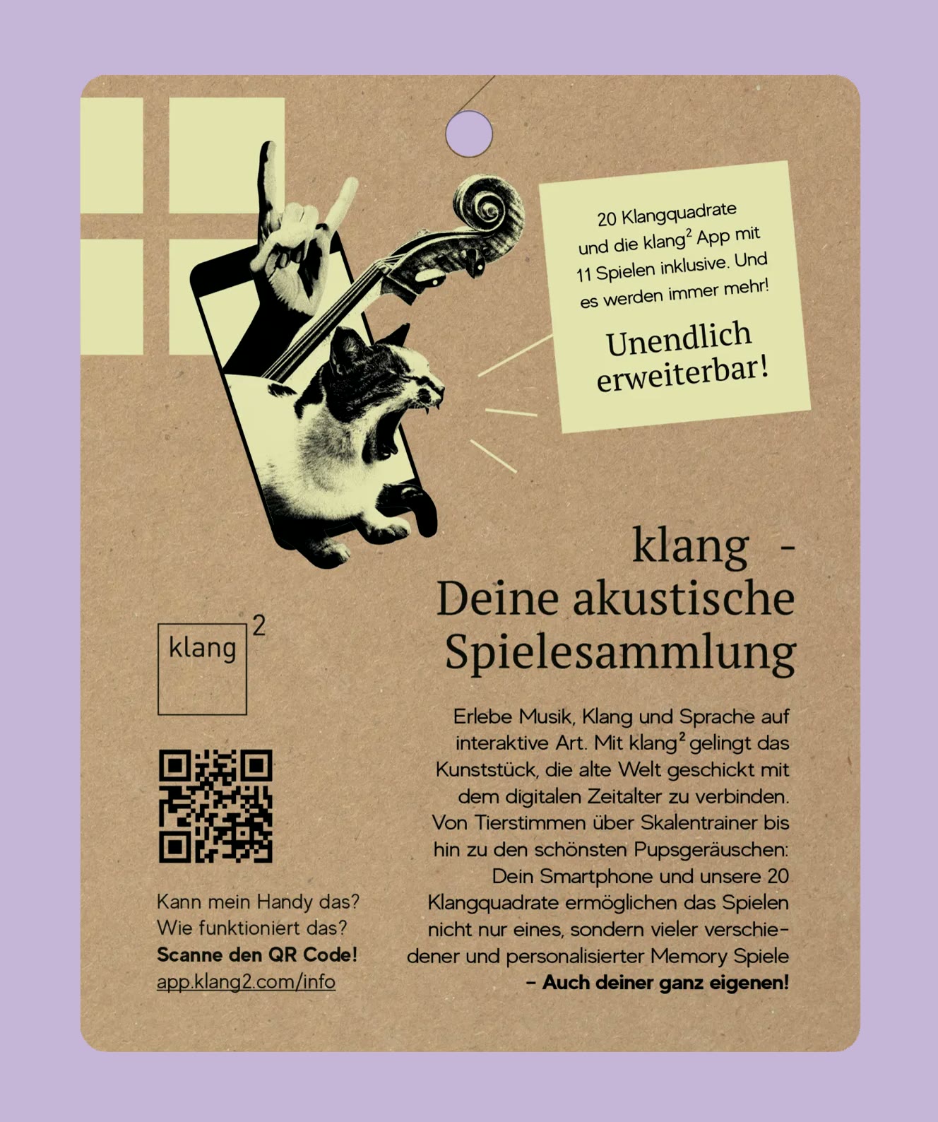 Klang², Anhänger „Deine akustische Spielesammlung“