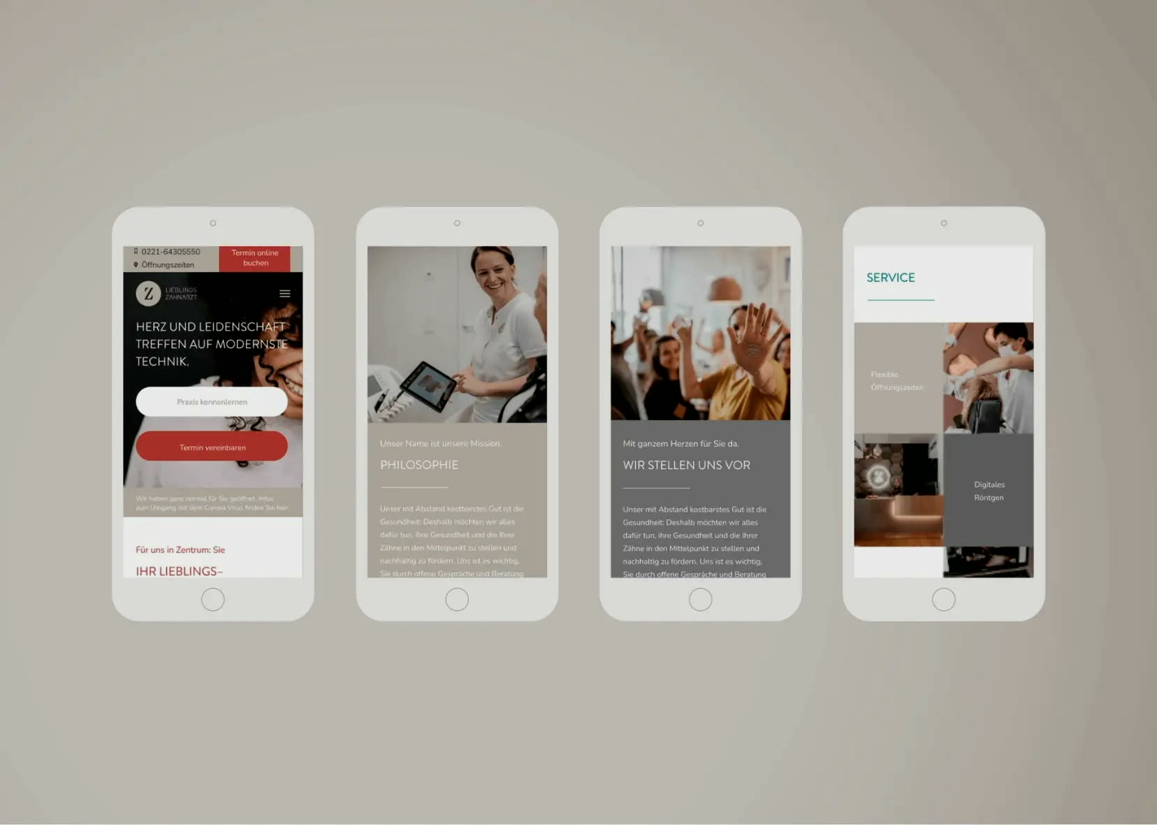 Lieblings-Zahnarzt, mobile Website