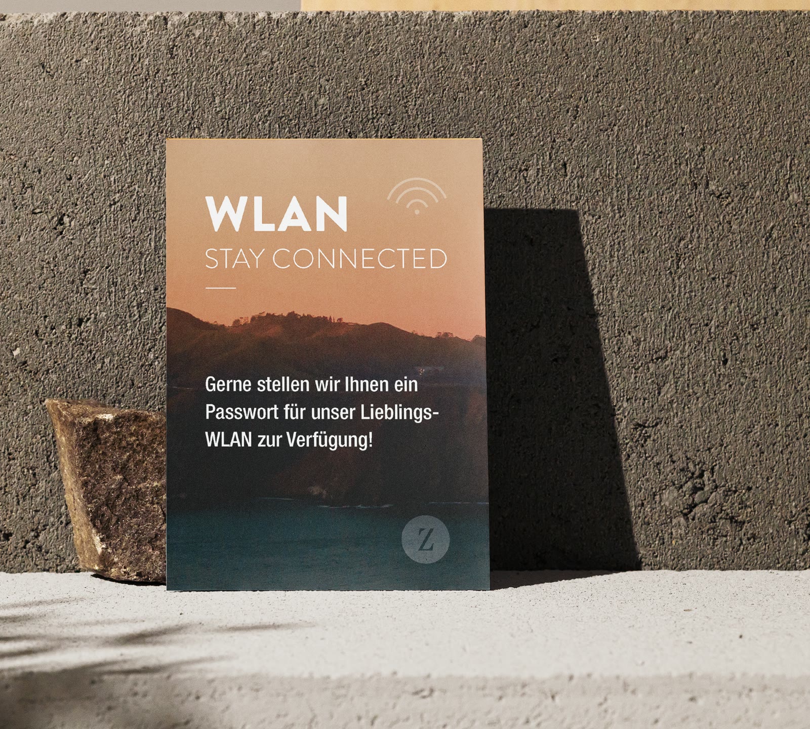 Lieblings-Zahnarzt, WLAN-Karte für das Wartezimmer