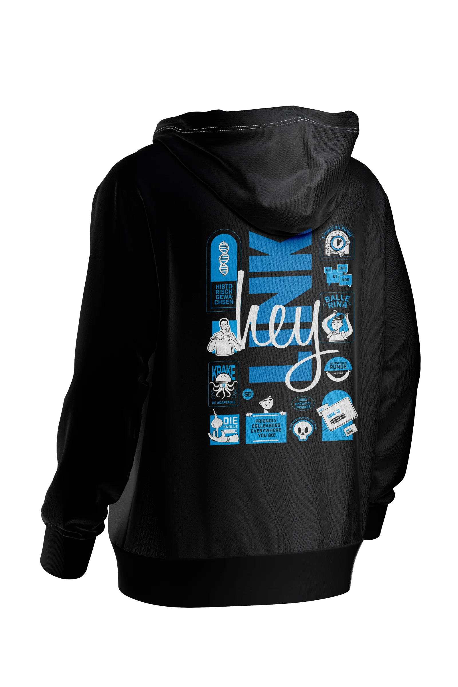 LINK, Hoodie mit Arbeitgebermarke