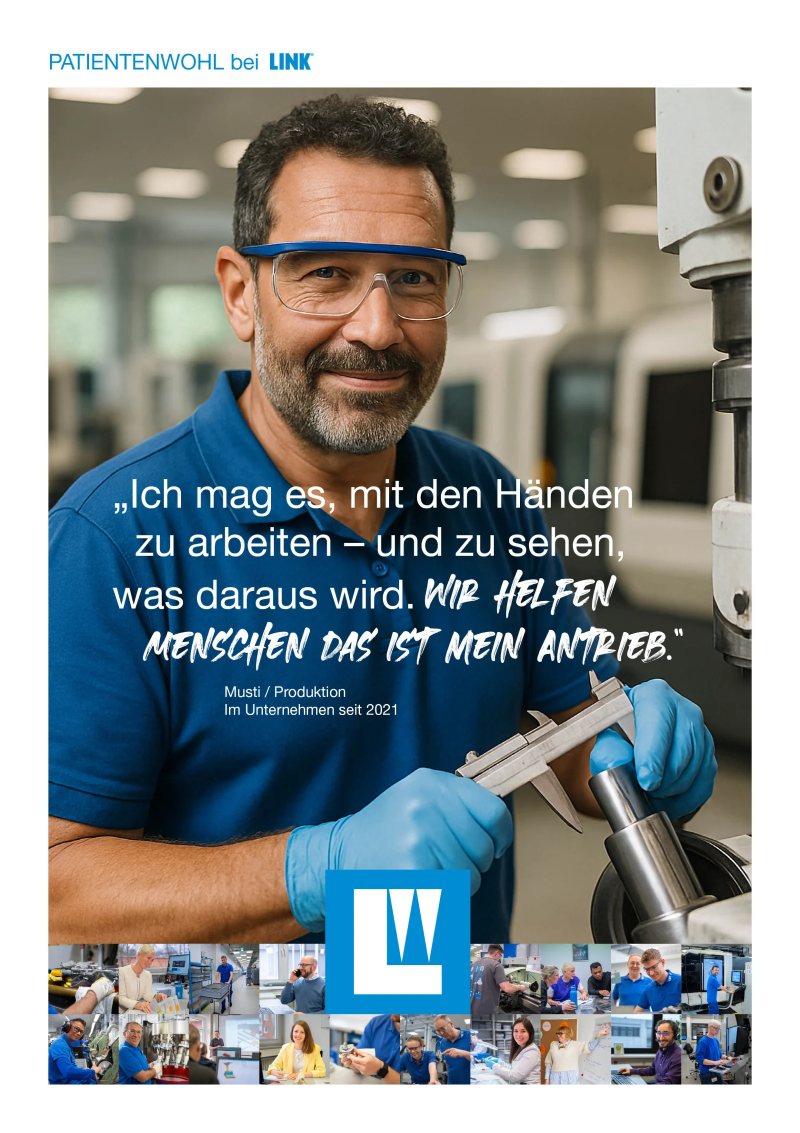 LINK, konkrete Unternehmenswerte, Plakat 1