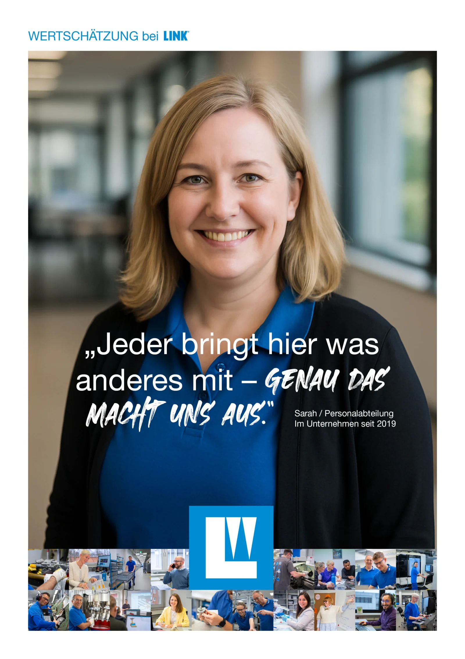 LINK, konkrete Unternehmenswerte, Plakat 3