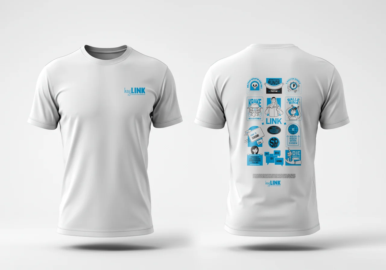 LINK, T-Shirt mit Arbeitgebermarke