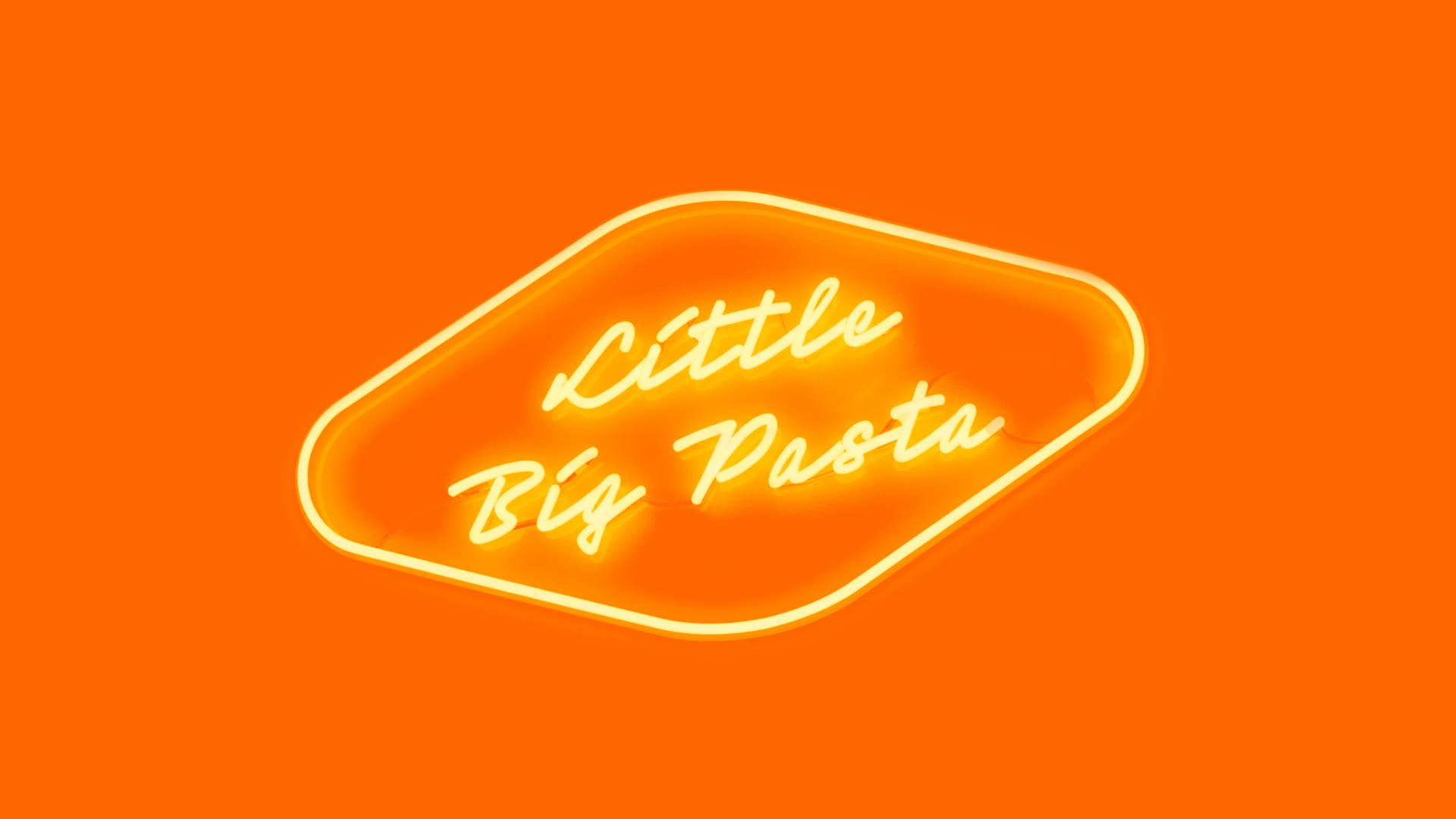 Little Big Pasta, Leuchtschrift mit Logo