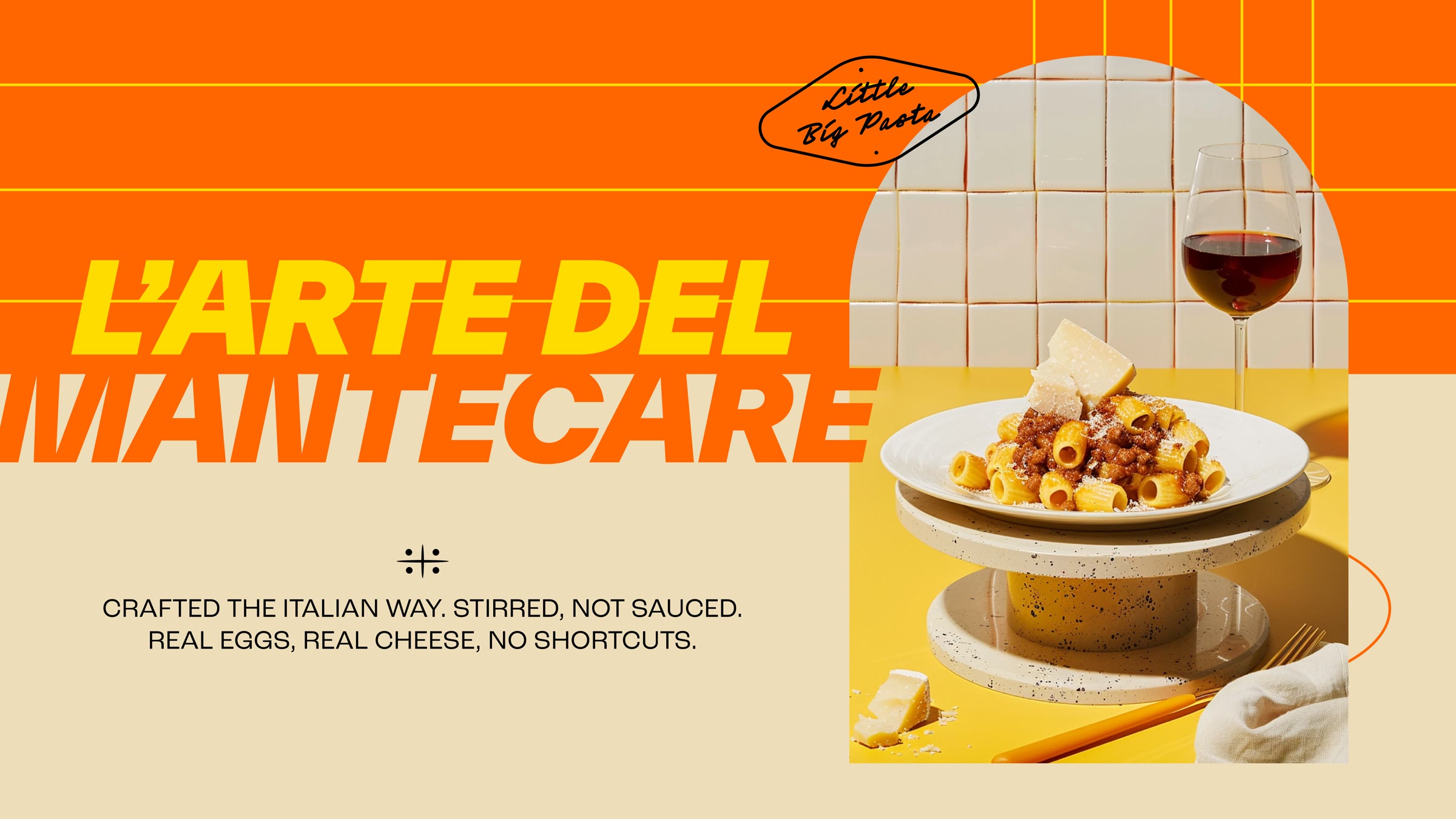 Little Big Pasta, Plakat „L’arte del mantecare“