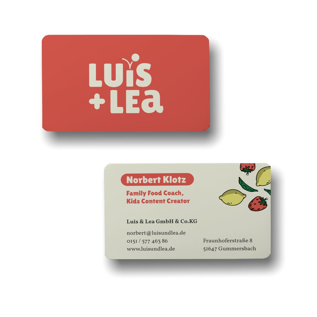 Luis + Lea, Visitenkarten