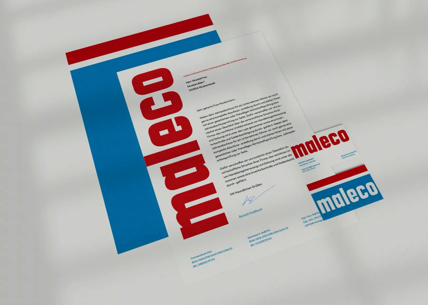 Maleco, Briefpapier und Geschäftsausstattung