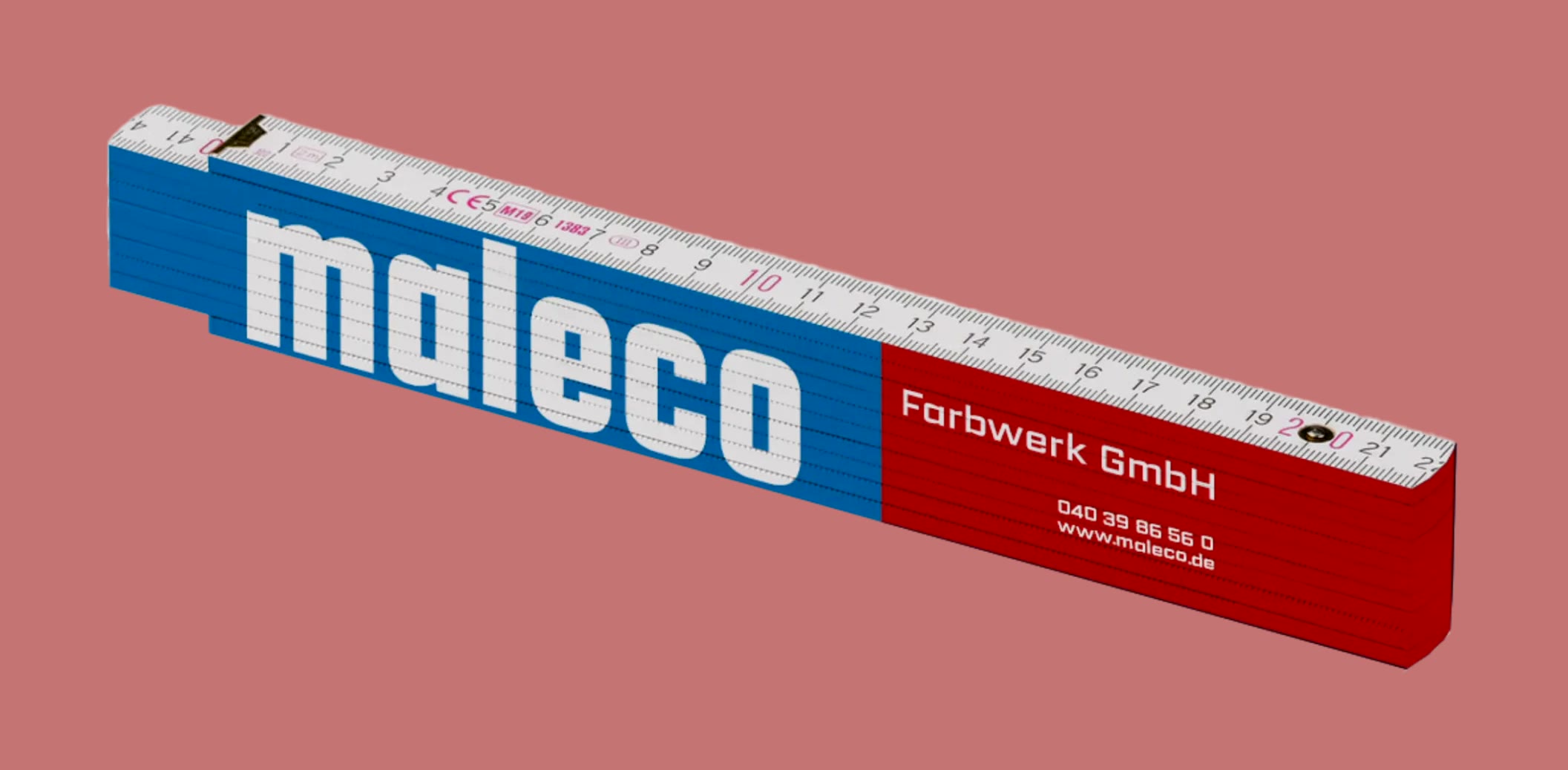 Maleco, Zollstock mit Wortmarke