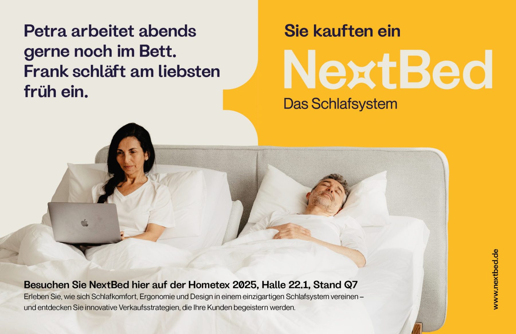 Nextbed Anzeige im Hometex Magazin