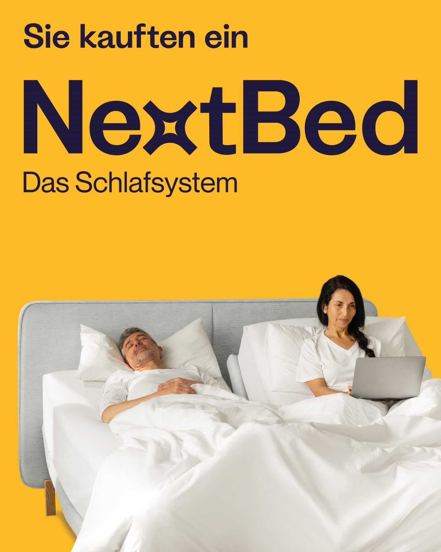 Sie kauften ein NextBed, Kampagnen-Shooting