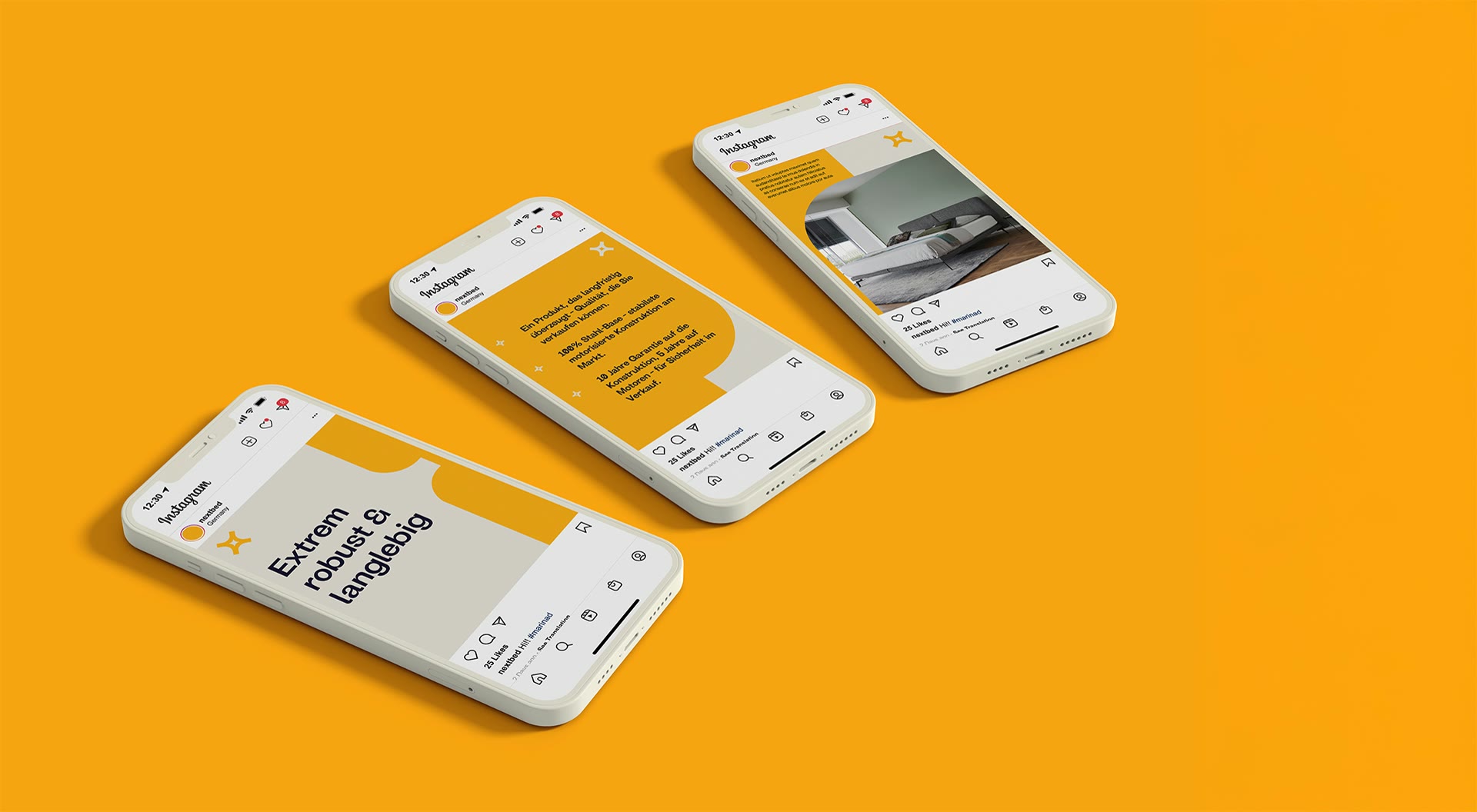 NextBed Social Media auf dem Smartphone