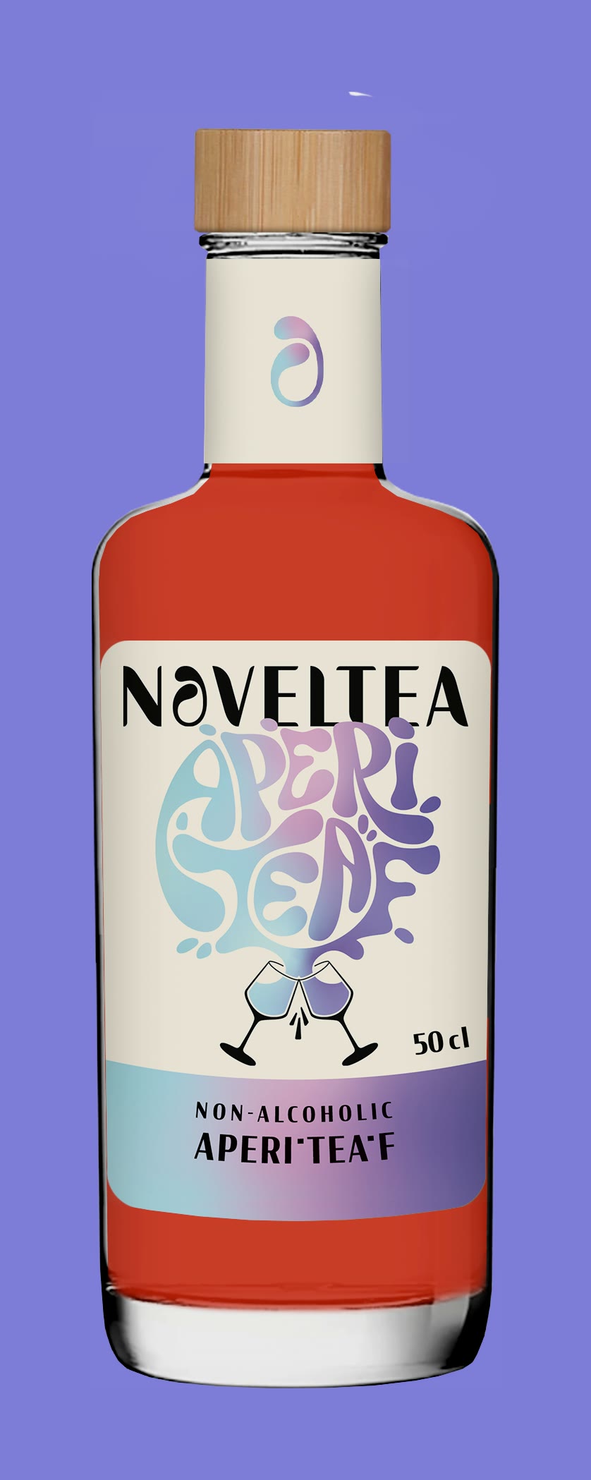 Noveltea, Flasche „Aperiteaf“ auf Lila