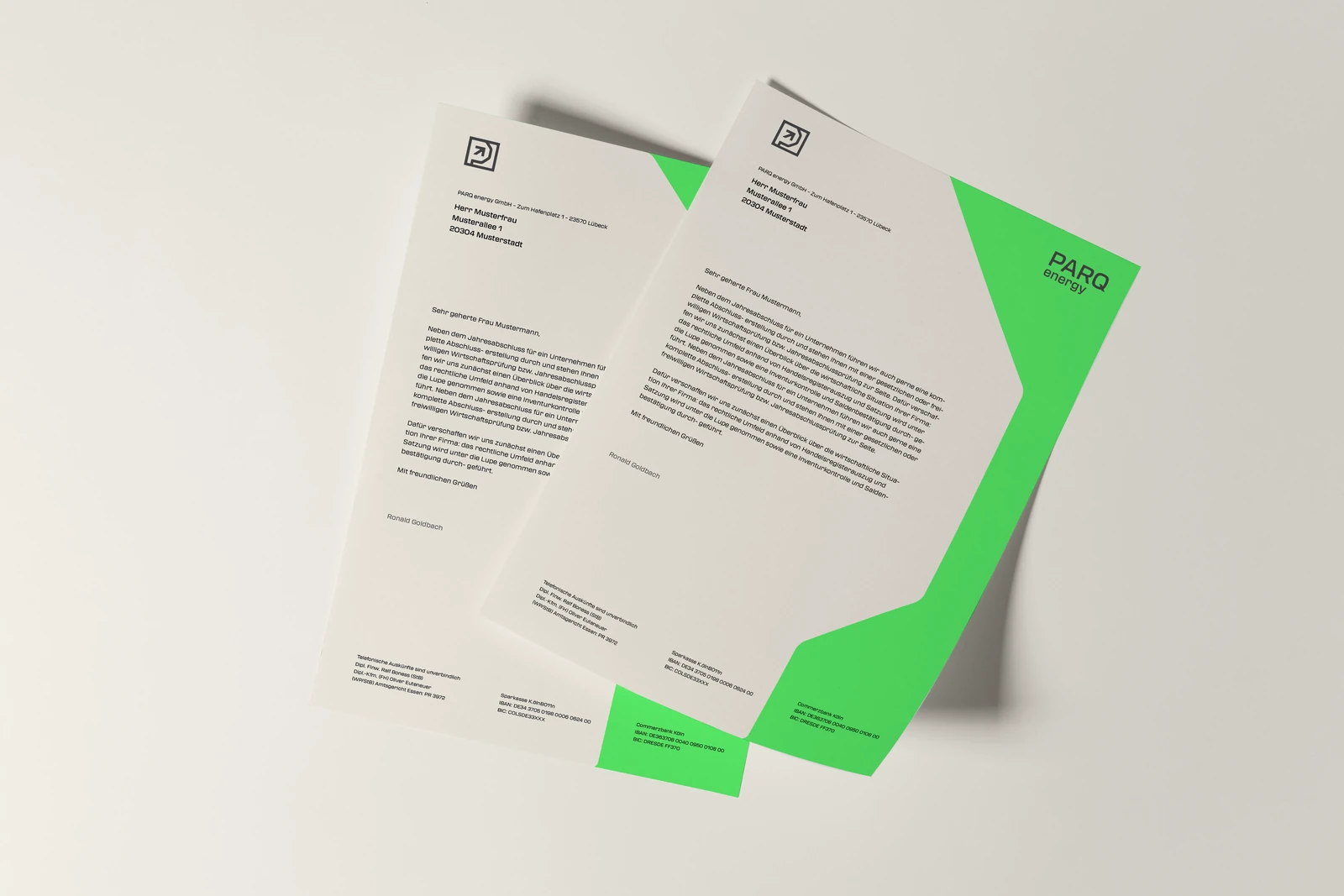 PARQ Energy, Briefpapier