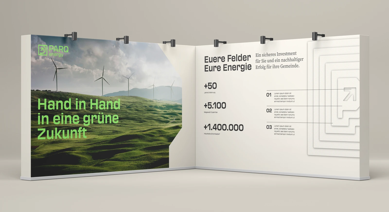 PARQ Energy, konsistenter Messeauftritt