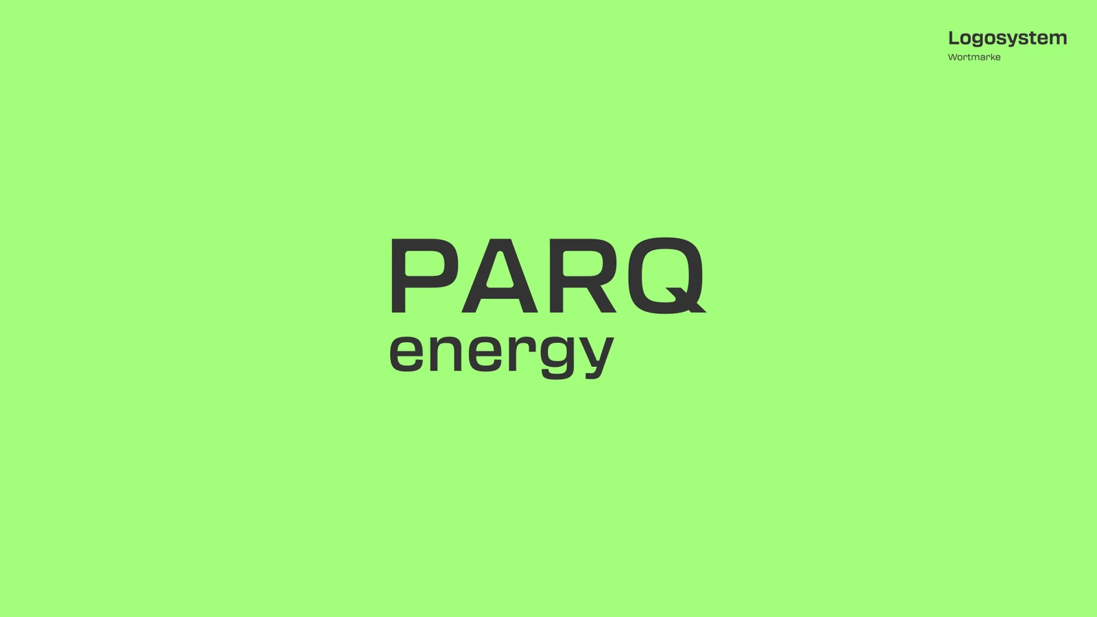 PARQ Energy, Das flexible Logosystem, Styleguide-Seite 23