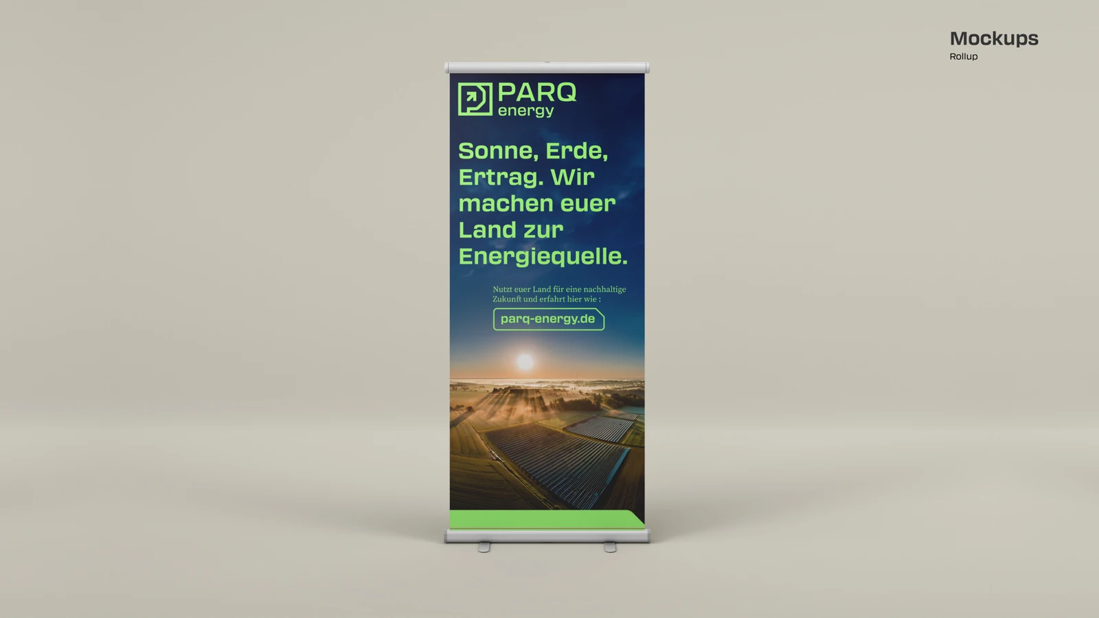PARQ Energy, Roll-up-Mockup