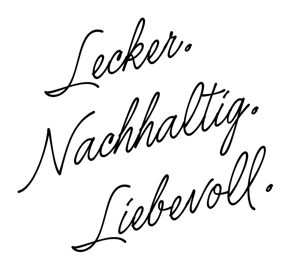 Poodlewohl, Handschrift-Claim „Lecker. Nachhaltig. Liebevoll.“
