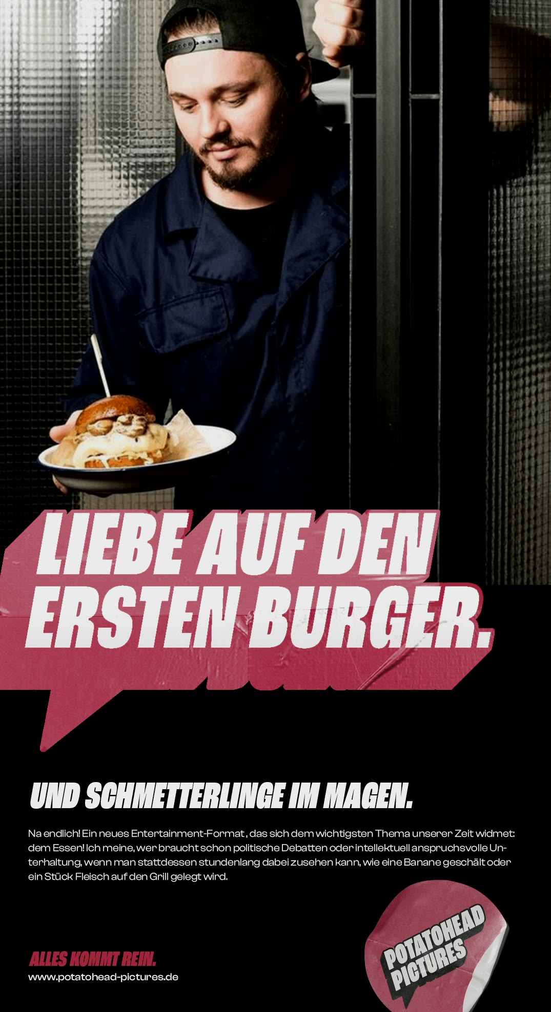 Potatohead Pictures, Plakat „Liebe auf den ersten Burger.“