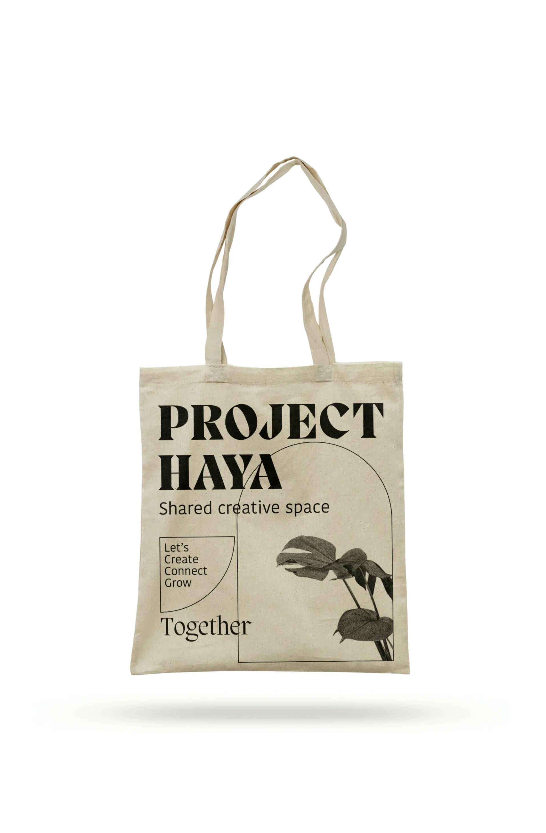 Project Haya, Jutebeutel mit Wortmarke