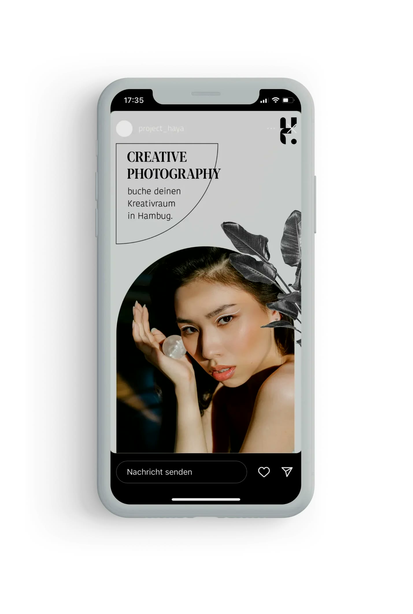 Project Haya, Social-Media-Story auf dem Smartphone