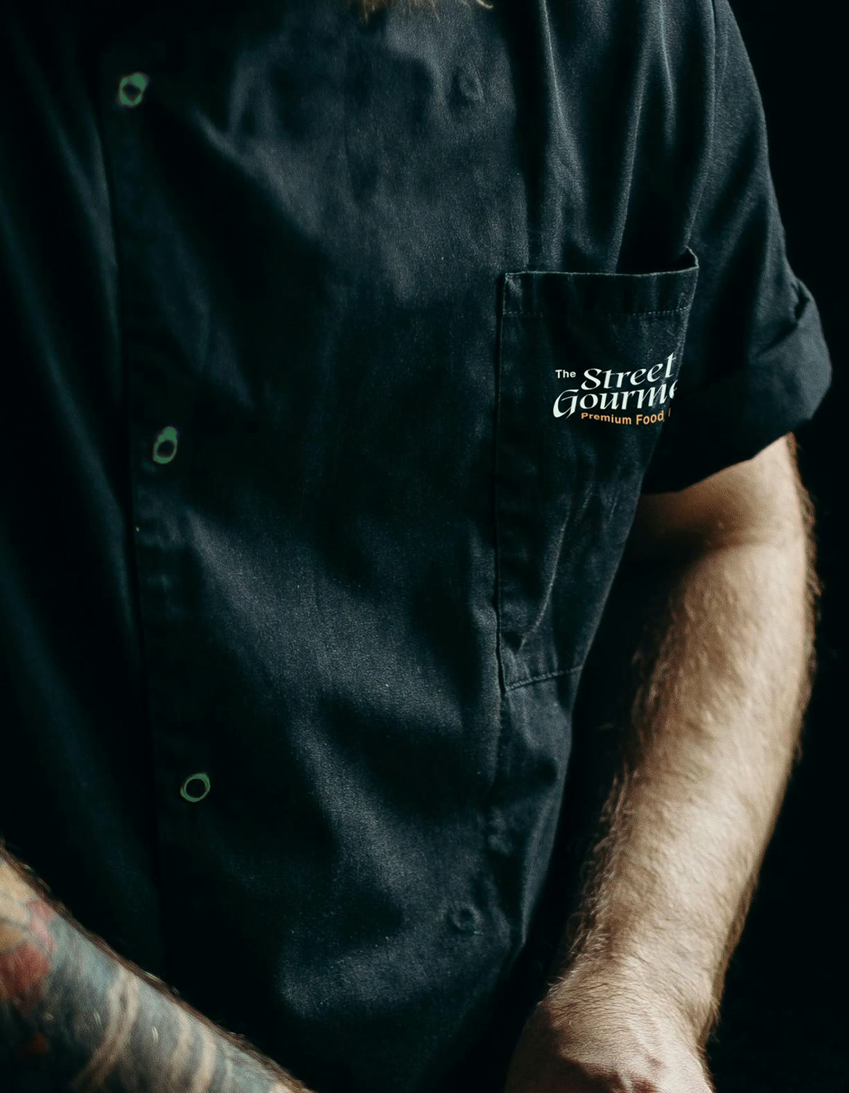 Street Gourmet, Crew-Shirt mit Logo