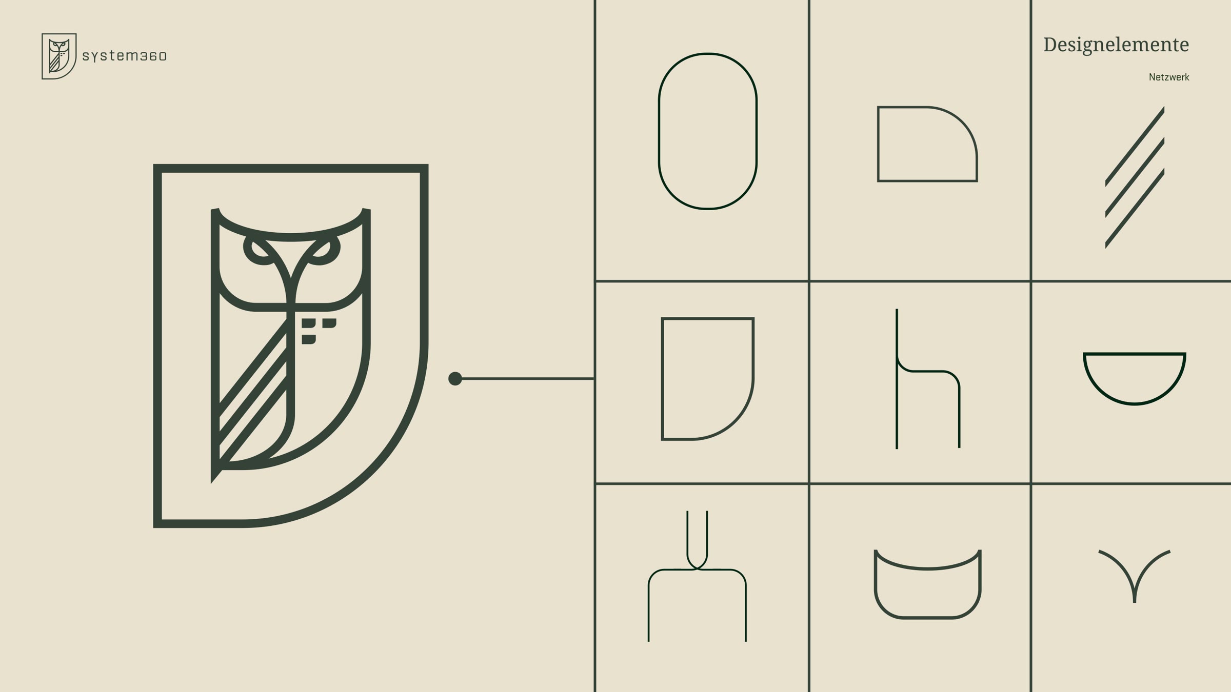 system 360, Eule im Schild und Systemzeichen