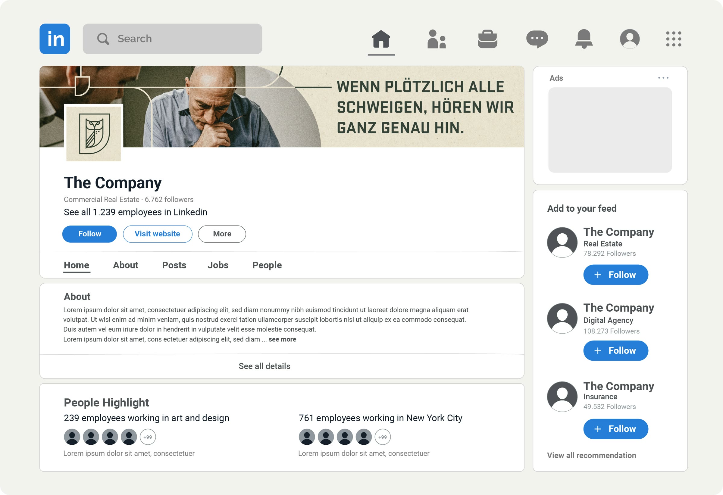 system 360, LinkedIn-Unternehmensseite