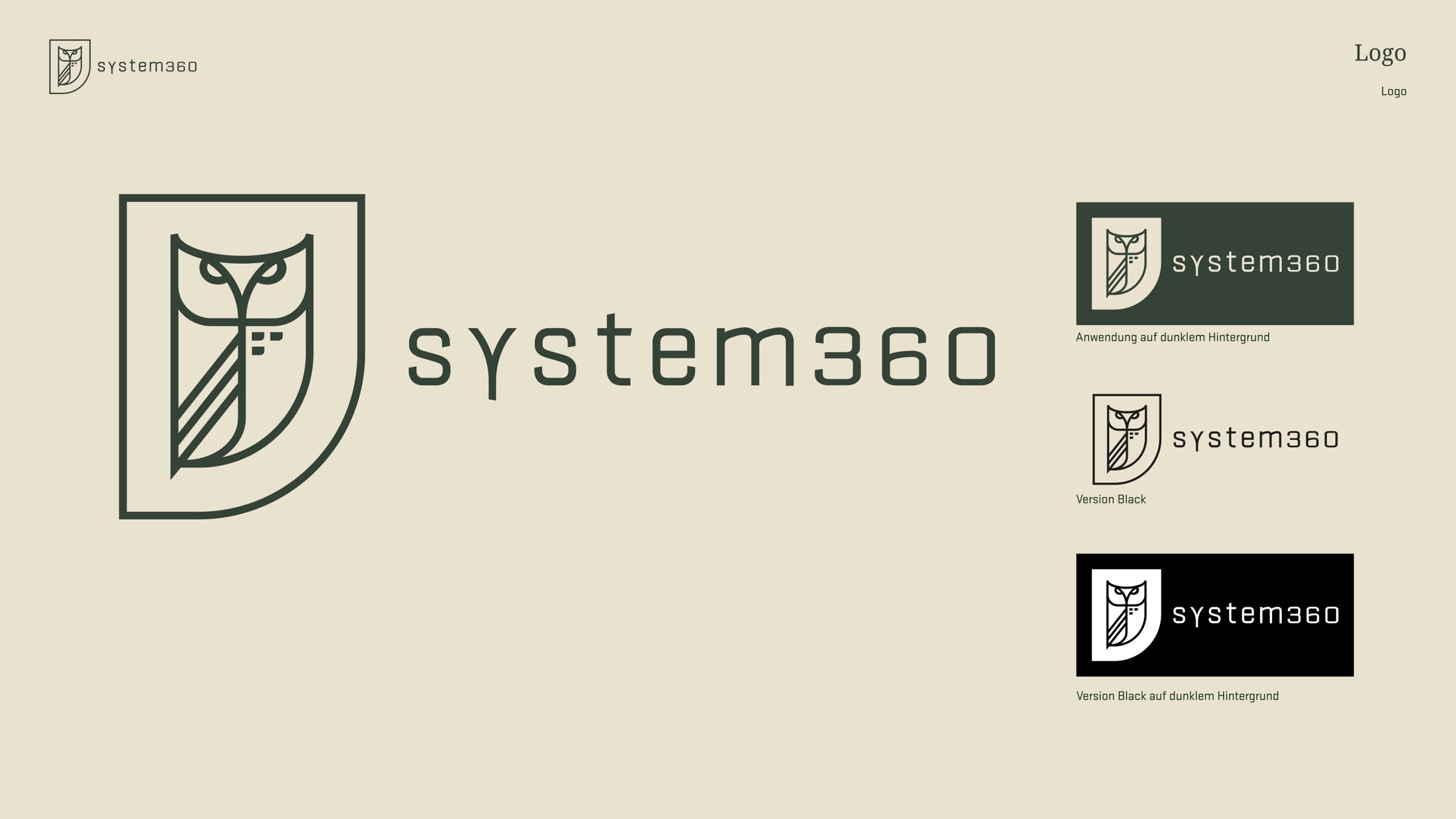 system 360, Signet und Logo-Varianten