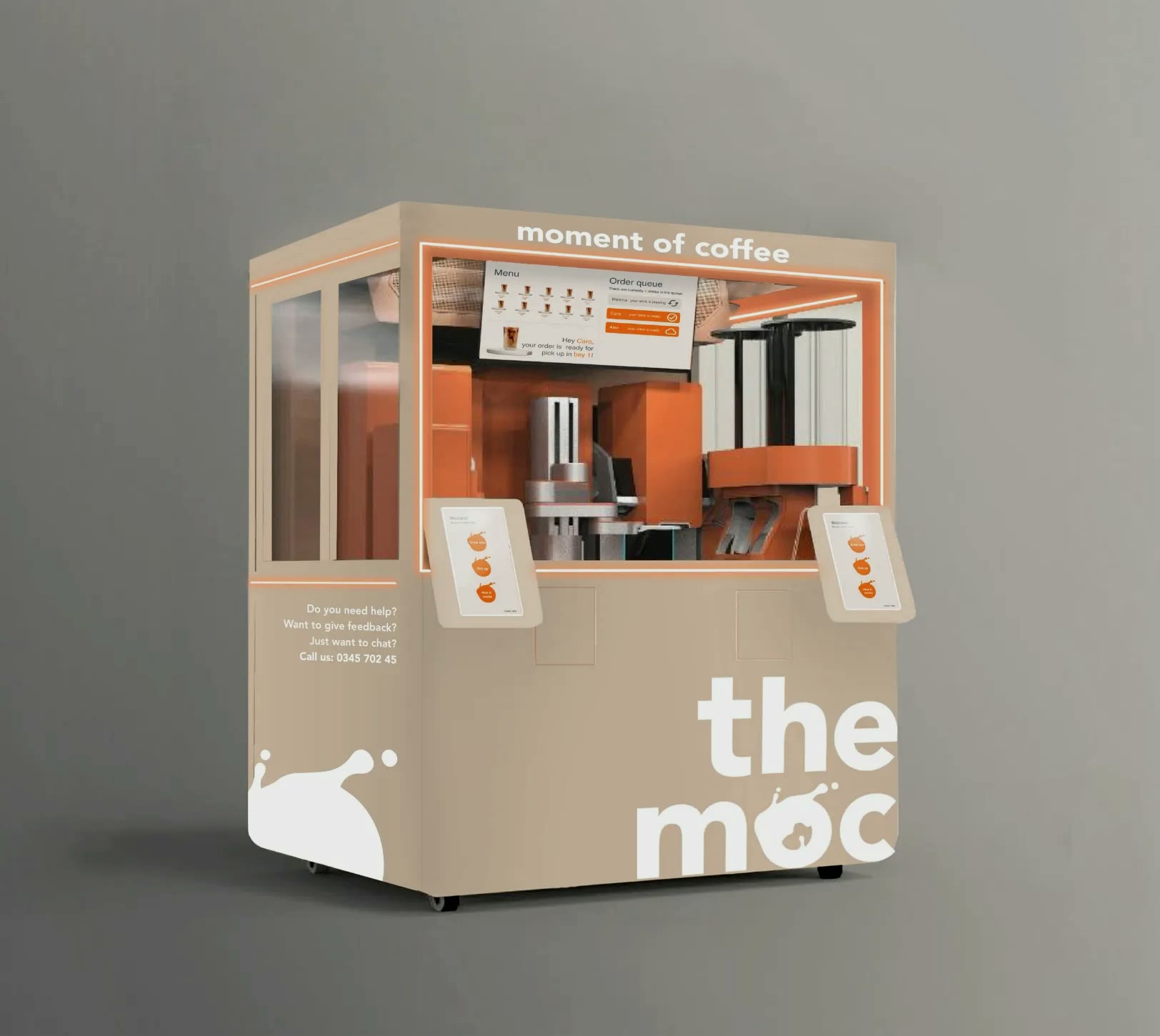 the moc, Kiosk mit Wortmarke