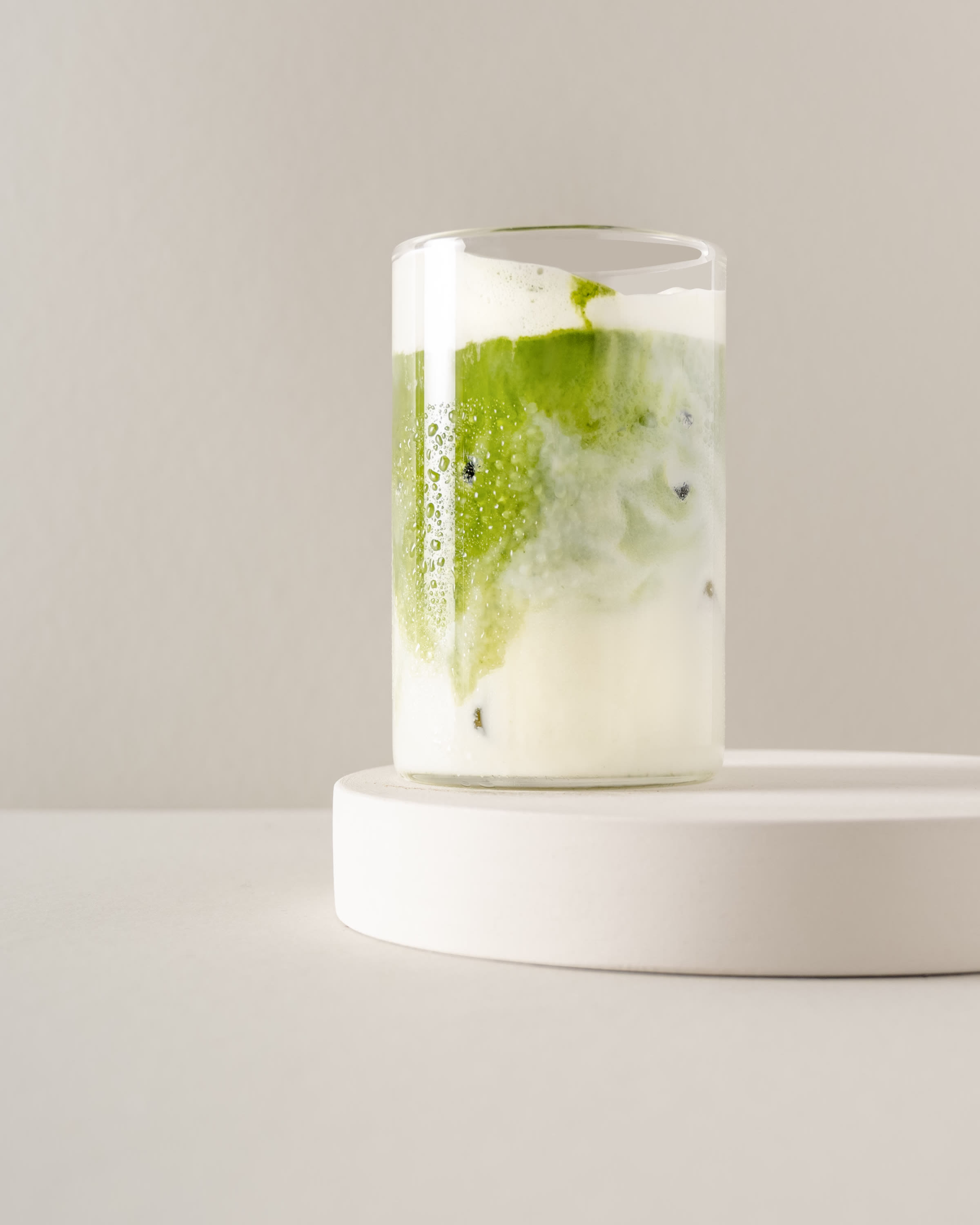 the moc, Matcha Latte im Glas