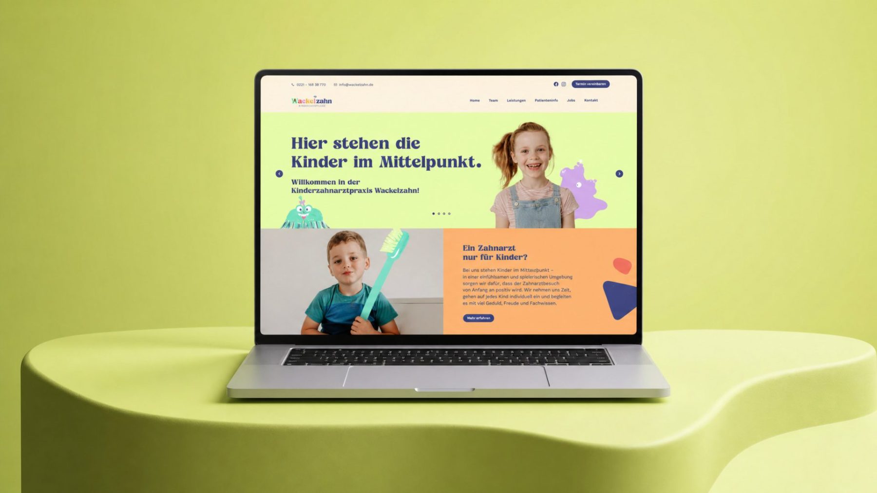 Wackelzahn Website, Home