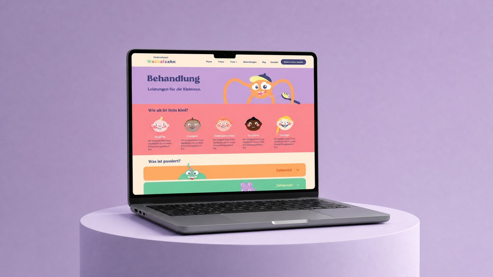 Wackelzahn Website, Behandlung