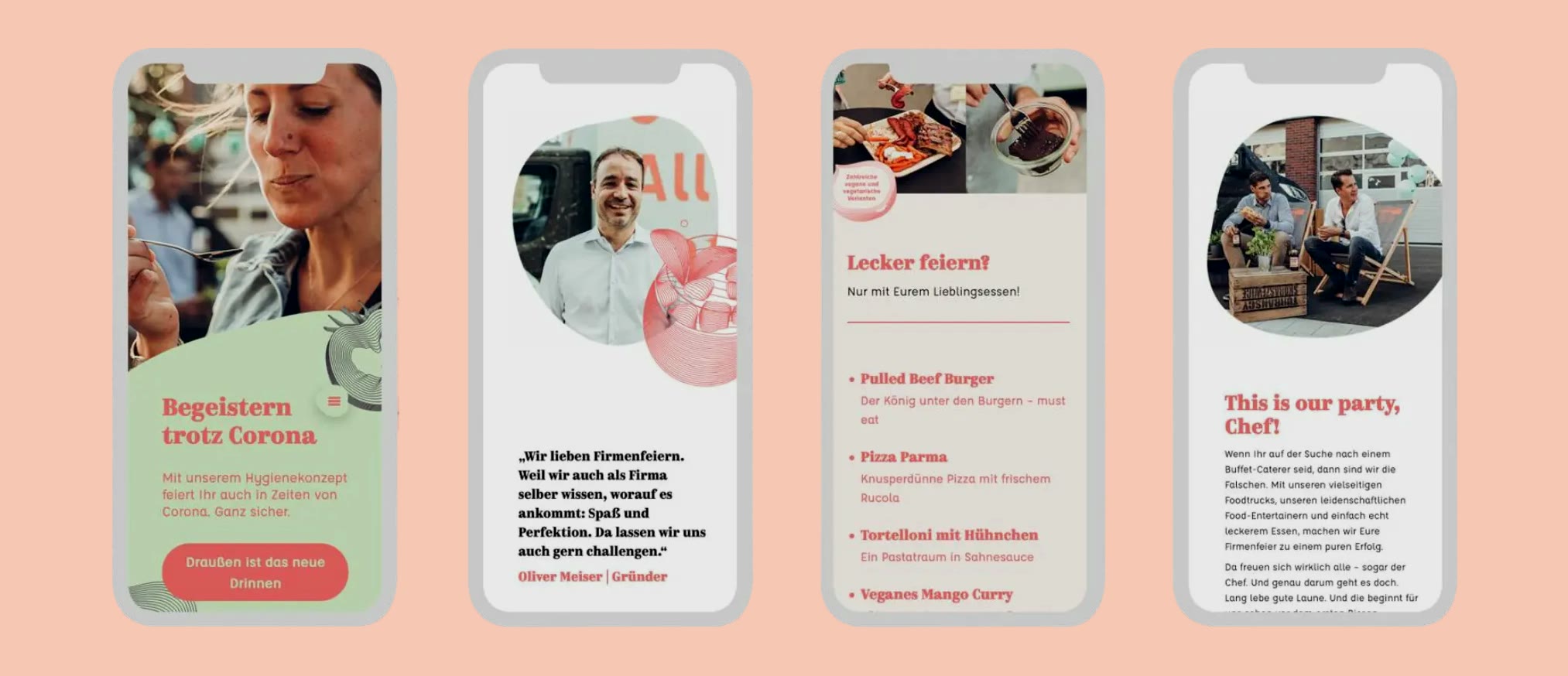 we:celebrate, mobile Website